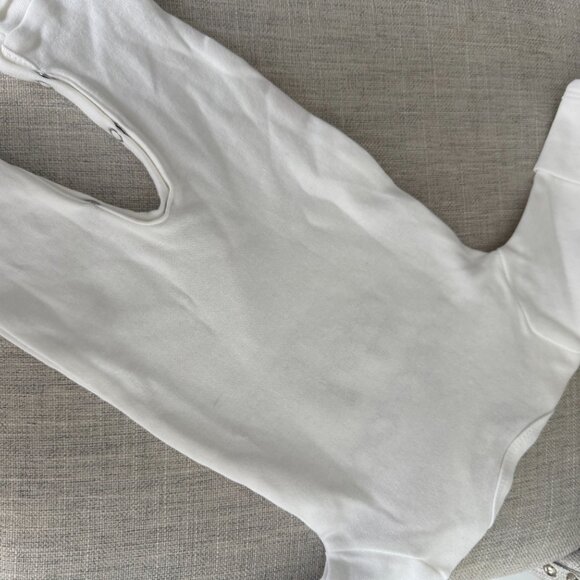 NEW Personalized White & Blue Baby Embroidered One Piece 0-3M "Carter Jett" - Picture 2 of 3